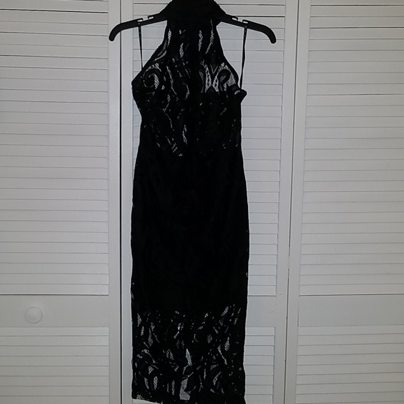 NWT Missguided High Neck Lace Midi Dress - Picture 4 of 7